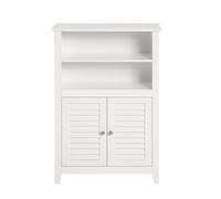 SoBuy BZR13-W Mueble Auxiliar para baño Armario de baño Organizador con 2 estantes y 2 Puertas ES