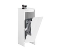 SoBuy BZR154-W: Armario para ropa sucia con bolsa extraíble, recolector de ropa, cesto de ropa, caja de ropa. Armario de baño, armario para el baño. Blanco. Dimensiones aproximadas: 30 x 87 x 30 cm (a