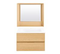 SoBuy BZR198-N Conjunto de Muebles de baño 2 piezas Armario Colgante + Espejo