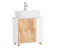 SoBuy BZR75-W Mueble para Debajo del Lavabo Armario de Baño de Suelo con 2 Estantes y 1 Puerta 60 x 30 x 60 cm ES