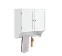 SoBuy BZR84-W Armario colgante con puertas Armario de baño Armario de baño Armario colgante Armario de cocina Armario de medicina Muebles de baño BLANCO