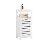 Sobuy canasto para la colada mueble de baño con cesto para ropa sucia amario para baño blanco 42 x 30 x 90 cm bzr67-w 42 cm
