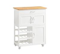 Sobuy carrito de cocina,estantería de cocina, carrito de servir fkw45-wn