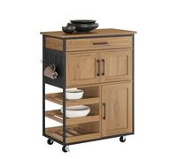SoBuy Carrito Cocina con Ruedas con Freno & estantes Abiertos, 67x88x37cm
