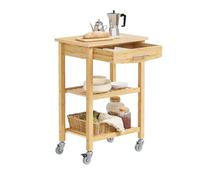 SoBuy Carrito de Cocina con Ruedas, cajón y 2 estantes, 58x40x86 cm