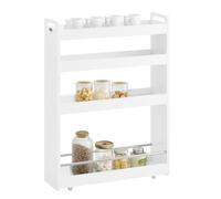 SoBuy Carro Auxiliar con Ruedas, 18cm, extraíble, 4 Niveles, 60x82x18cm