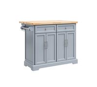 Sobuy carro de cocina con ruedas - isla de cocina rodante con encimera extensible, 2 cajones y estantes ajustables - mueble auxiliar de almacenamiento para cocina gris 115x(46-71) x92cm fkw71-ii-hg 11