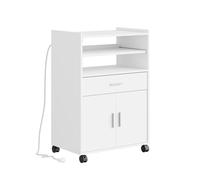 Sobuy carro de cocina con toma usb fsb09-e-w | blanco | 61.5x40x92 cm | mdf lacado 92 cm