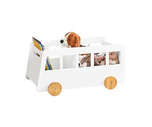 SoBuy Carro Librería Infantil 2 Secciones Soporta hasta 20kg 68x43x33cm