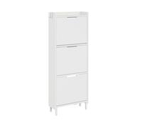 Sobuy escaparate para zapatos abatible fsr151-h-e-w | blanco | 50x19x131 cm | mdf 19 cm