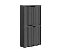Sobuy escaparate para zapatos abatible fsr204-sch | negro | 50x19x100 cm | mdf lacado 19 cm