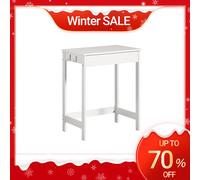 SoBuy Escritorio FWT43 con un cajón y 2 ganchos Mesa para computadora Mesa de trabajo BHT aprox: 60x77x40cm BLANCO