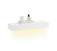 SoBuy Estante Pared Flotante con cajón y luz LED, 60x20x8cm Dormitorio