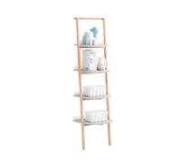Sobuy estantería de escalera de 4 niveles librería multiusos de almacenamiento con estructura robusta para sala de estar oficina dormitorio gris hstr02-k-hg 39 cm