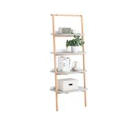Sobuy estantería de escalera de 4 niveles librería multiusos de almacenamiento con estructura robusta para sala de estar oficina dormitorio gris hstr02-hg 39 cm