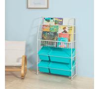 SoBuy, estantería infantil con 4 cajas para juguetes, modelo KMB07-B