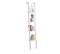 SoBuy Estanteria Pared Estanteria Libros de 4 Estantes Estantería de Diseño, Estantería Librería, Estantería de Pared Blanco 33 x 23 x 180 cm FRG15-W
