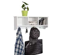 SoBuy Estantes de Pared con 4 Ganchos 60x15x23cm para recibidor