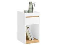 SoBuy FBT137-W mesita de noche caja cama de primavera sofá mesa cómoda de noche mesa auxiliar mesa estrecha para teléfono mesita de noche BLANCO