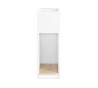 Sobuy fbt171-wn mesilla de noche estrecha, mesilla de noche estrecha con cajón y estante, mesilla de noche moderna para dormitorio y salón, blanca, 20 x 35 x 60 cm 60 cm