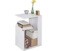 SoBuy FBT69-W: Mesa auxiliar con 3 estantes, mesa de centro, mesa para sofá, color blanco. Dimensiones aproximadas: 30 x 60 x 40 cm