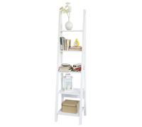 SoBuy FRG101-W estante de pared estante de escalera estante de baño estante librería con cinco pisos blanco BHT aprox: 44x180x39cm BLANCO