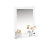 SoBuy FRG129 Espejo Espejo de pared Espejo de baño con estante BHT: 40x49x10cm Gris claro