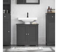 SoBuy FRG237-II Mueble para lavabo, armario de baño, mueble bajo encimera, muebles de baño WDH aprox. 60x58x35cm Gris oscuro