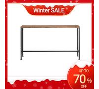 SoBuy FSB19 consolas vintage mesa de pasillo de metal mesa de decoración estrecha aparador mesa auxiliar Brown
