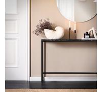 SoBuy FSB19 consolas vintage mesa de pasillo de metal mesa de decoración estrecha aparador mesa auxiliar Negro