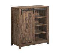 SoBuy FSB59-N Aparador Recibidor con Puerta corrediza de Granero, Compartimento Abierto Armario de Almacenamiento 80 x 92 x 35 cm ES