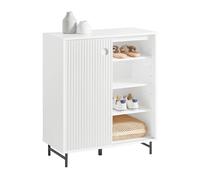 SoBuy FSB62-W armario para zapatos armario de cocina aparador puertas correderas tocador armario lateral armario de almacenamiento BLANCO