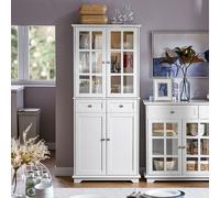 SoBuy FSB76-W: Armario de cocina, armario alto, armario de almacenamiento, armario de baño, aparador, cómoda, color blanco
