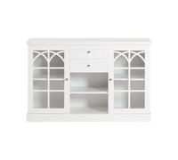 Aparador cocina mueble vitrina de cristal con 2 puertas y 2 cajones 120 x 39 x 78 cm fsb79-w sobuy 78 cm