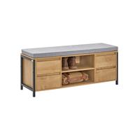 SoBuy FSR149-N Banco de zapatos Mueble para zapatos con banco Asiento para zapatos Cómoda Banco con almacenamiento Zapatero con asiento Natural/natural