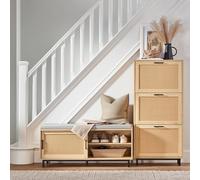 SoBuy Banco Zapatero Banco de Almacenamiento con 2 Puertas 110 x 40 x 49 cm FSR154-N ES