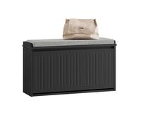 SoBuy Banco Zapatero con Asiento - Zapatero Recibidor para Entrada y Recibidor, Almacenaje para 6-8 Pares de Zapatos, 155kg de Carga, Diseño Moderno, Gris, 80x26x45cm, FSR98-L-HG