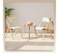 SoBuy FST40x2 Juego de 2 sillas plegables de madera, sillas ergonómicas acolchadas para cocina y comedor, silla plegable para balcón y oficina Gris oscuro