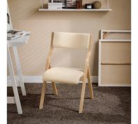 SoBuy FST40x2 Juego de 2 sillas plegables de madera, sillas ergonómicas acolchadas para cocina y comedor, silla plegable para balcón y oficina Gris claro