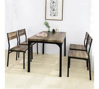 SoBuy FST72-Nx4 Juego de 4 taburetes de comedor cocina restaurante comedor silla taburete silla de madera con respaldo 39x42x82cm NATURE