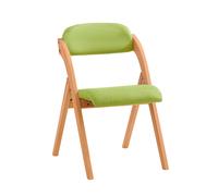 SoBuy FST92-GR Silla Plegable de Madera con Asiento y Respaldo Tapizado Sillón para Cocina, Oficina 47 x 60 x 77 cm Verde ES