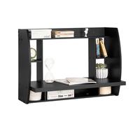 SoBuy FWT18 Mesa de pared en negro, armario, mesa de ordenador, mesa de escritura para niños, BHT aprox. : 82x60x39cm Negro