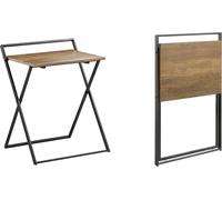 SoBuy FWT88-F: Mesa plegable compacta para ordenador, escritorio para oficina en casa, mesa para snacks, mesa auxiliar para sofá. Dimensiones aproximadas: 63 x 77 x 45 cm