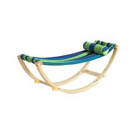 SoBuy Hamaca para Bebés, Hamaca para Niños, Carga Máxima 50 kg, para Camping y Playa, Madera de Abedul L124xP36xH45cm KMB16-J