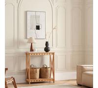 SoBuy HFSB01-N: Mesa consola con uniones de espiga, ideal para pasillos, como mueble auxiliar, mesita de sofá o para decorar. Diseño estrecho