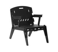 Sobuy hfst02-sch sillón mecedora silla de comedor con respaldo negro