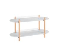 Sobuy Hstr01-hg Estantería De 2 Niveles, Mesa De Centro Multiusos En Gris - Organiza Y Decora