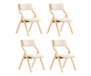 SoBuy, juego de 4 sillas plegables, ergonómicas y acolchadas, ideales para la cocina y el comedor. Silla plegable, perfecta para la oficina, la cocina, el balcón, el jardín o el camping. Modelo: FST40