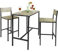 SoBuy, juego de mesas altas, mesa de bar, mesa de bistró, juego de muebles de jardín, muebles para terraza, muebles para balcón, muebles de bistró, modelo OGT03