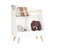 SoBuy KMB100-K-W Estantería infantil Estantería de almacenamiento con 3 compartimentos para niños Montessori Blanco BHT aprox. 61x71x35cm BLANCO